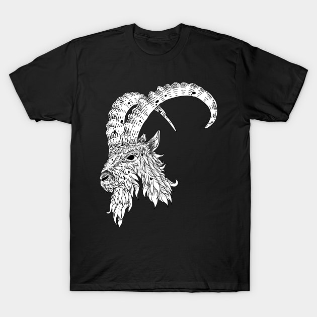 Goat head T-Shirt by kiryadi